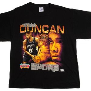 VINTAGE NBA SAN ANTONIO SPURS TIM DUNCAN Unisex T-Shirt Gift For Fan